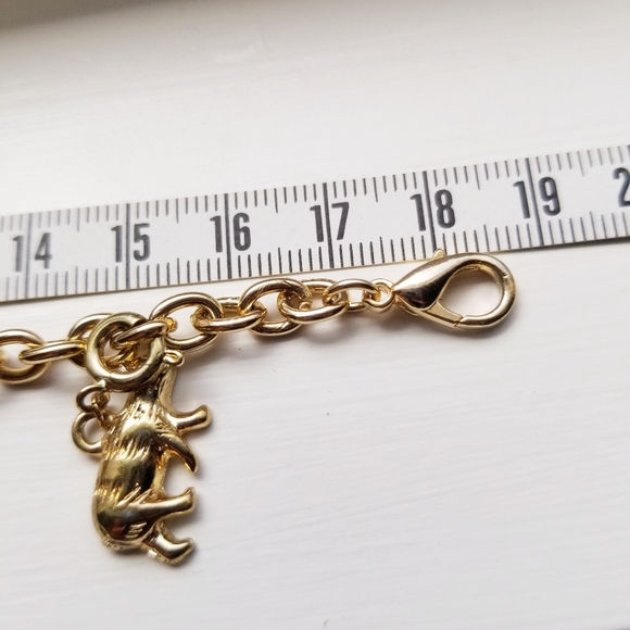 DI Bear and Fish Gold Toned Charm Bracelet - Picture 6 of 7